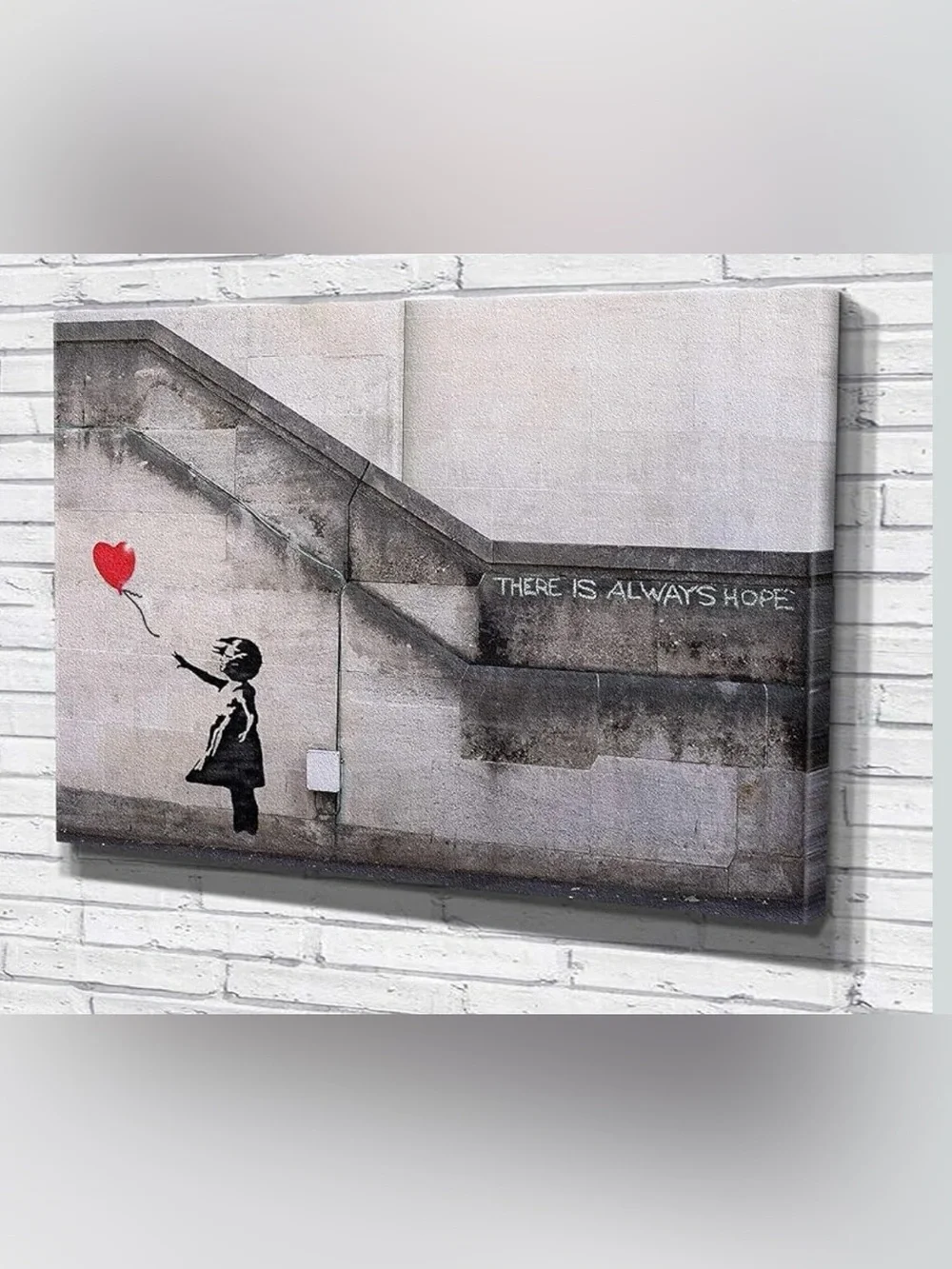Banksy There Is Always Hope Canvas Wall Art, Preowned